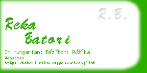 reka batori business card